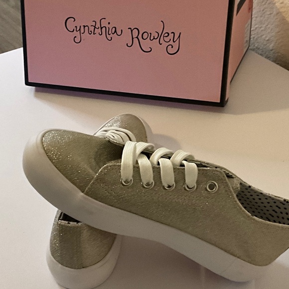 Cynthia Rowley GIRLS Glitter Sneakers - gold shimmer - Picture 1 of 4